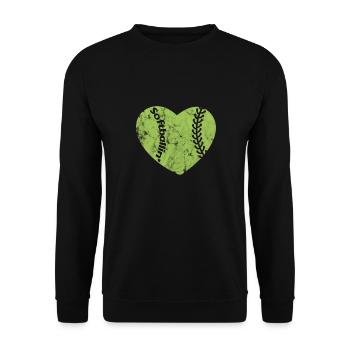 Softball - Unisex Pullover - Schwarz - Vorne - Alina (178cm) & Michal (187cm)
