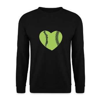 Joueur de softball Baseball Sport Pitcher Cadeau - Sweat-shirt Unisexe - noir - Devant - Alina (178cm) & Michal (187cm)