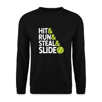 Softball Player Baseball Sport Pitcher Gift - Unisex Sweatshirt - black - Front - Alina (178cm) & Michal (187cm)