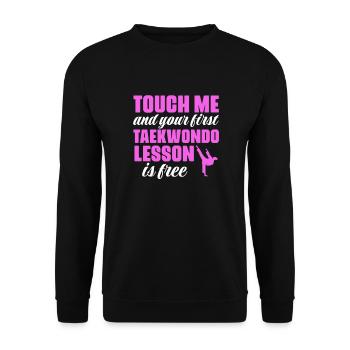 Taekwondo Tae Kwon Do Kampfsport Geschenk - Unisex Pullover - Schwarz - Vorne - Alina (178cm) & Michal (187cm)