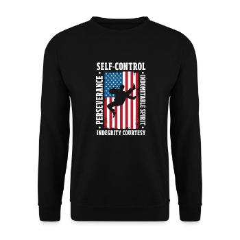 Taekwondo Tae Kwon Do Kampfsport Geschenk - Unisex Pullover - Schwarz - Vorne - Alina (178cm) & Michal (187cm)