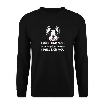 Boston Terrier Dog Dogs Dog Lovers Cadeau - Sweat-shirt Unisexe - noir - Devant - Alina (178cm) & Michal (187cm)