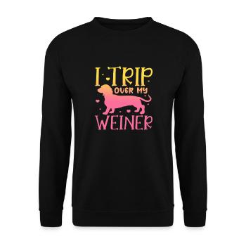 Dachshund Dog Dogs Dachshund Teckel Gift - Unisex Sweatshirt - black - Front - Alina (178cm) & Michal (187cm)