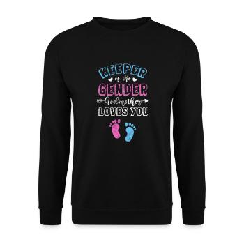 Marraine Tante Marraine Baptême Nièce Neveu Cadeau - Sweat-shirt Unisexe - noir - Devant - Alina (178cm) & Michal (187cm)