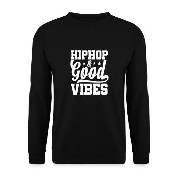 Hip Hop Rap Music Rapper Hiphop Gift - Sweat-shirt Unisexe - noir - Devant - Alina (178cm) & Michal (187cm)