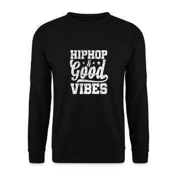 Hip Hop - Unisex Pullover - Schwarz - Vorne - Alina (178cm) & Michal (187cm)