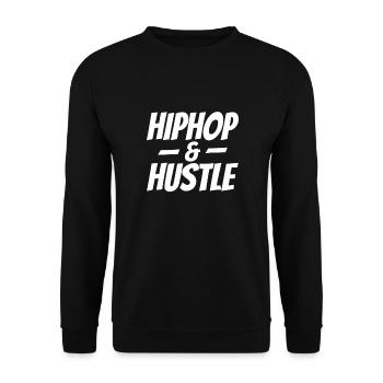 Hip Hop Rap Music Rapper Hiphop Gift - Sweat-shirt Unisexe - noir - Devant - Alina (178cm) & Michal (187cm)