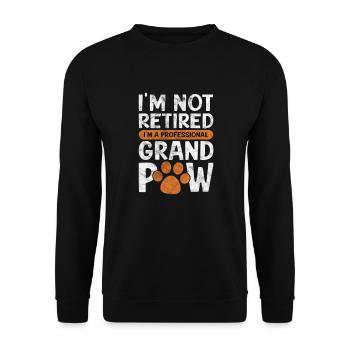 Retirement Grandpa Pet - Unisex Sweatshirt - black - Front - Alina (178cm) & Michal (187cm)