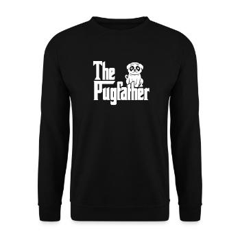 Carlin Chien Chien Ami Pet Pug Pug Pug Cadeau - Sweat-shirt Unisexe - noir - Devant - Alina (178cm) & Michal (187cm)