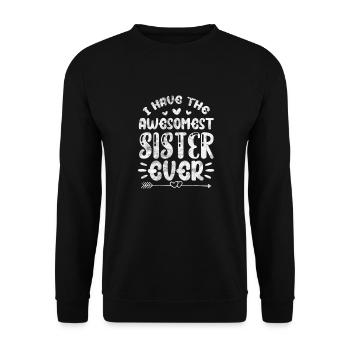 Sister Brother Siblings Family Gift - Unisex Sweatshirt - black - Front - Alina (178cm) & Michal (187cm)