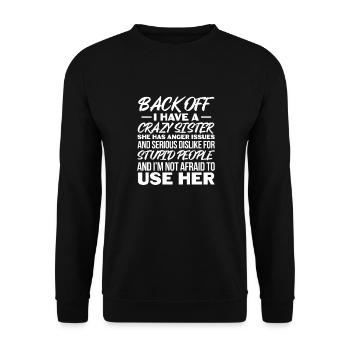 Soeur Frère Frères et sœurs Cadeau de famille - Sweat-shirt Unisexe - noir - Devant - Alina (178cm) & Michal (187cm)