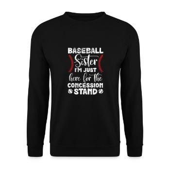 Baseball Soeur Frère Frères et Sœurs Cadeau - Sweat-shirt Unisexe - noir - Devant - Alina (178cm) & Michal (187cm)