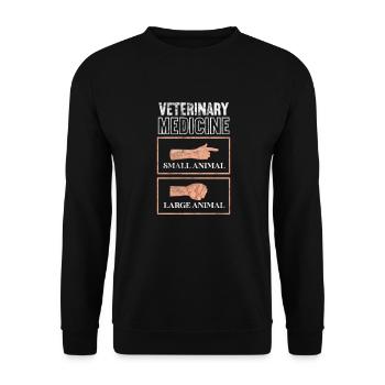 Vétérinaire Médecine vétérinaire Cadeau vétérinaire - Sweat-shirt Unisexe - noir - Devant - Alina (178cm) & Michal (187cm)