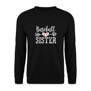 Baseball Soeur Frère Frères et Sœurs Cadeau - Sweat-shirt Unisexe - noir - Devant - Alina (178cm) & Michal (187cm)