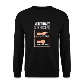 Tierarzt - Unisex Pullover - Schwarz - Vorne - Alina (178cm) & Michal (187cm)