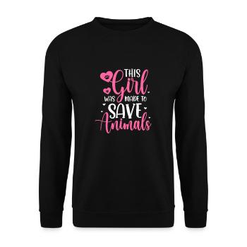 Tierarzt - Unisex Pullover - Schwarz - Vorne - Alina (178cm) & Michal (187cm)