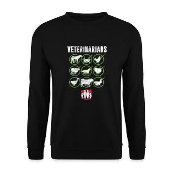 Vétérinaire vétérinaire Cadeau vétérinaire - Sweat-shirt Unisexe - noir - Devant - Alina (178cm) & Michal (187cm)