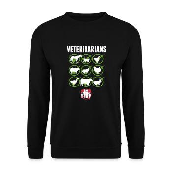 Tierarzt - Unisex Pullover - Schwarz - Vorne - Alina (178cm) & Michal (187cm)