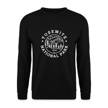 Yosemite National Park - Unisex Pullover - Schwarz - Vorne - Alina (178cm) & Michal (187cm)