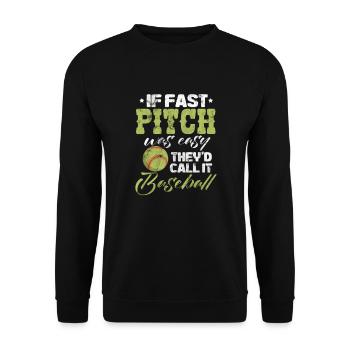 Softball - Sweat-shirt Unisexe - noir - Devant - Alina (178cm) & Michal (187cm)
