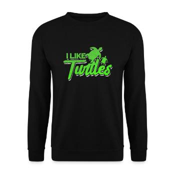 Tortue - Sweat-shirt Unisexe - noir - Devant - Alina (178cm) & Michal (187cm)
