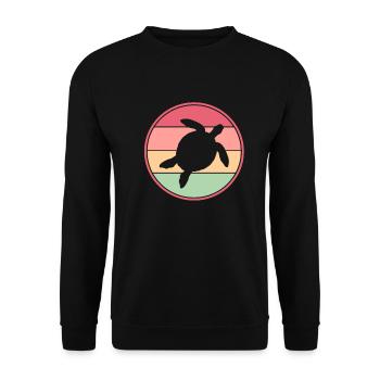 Tortue Tortue Sea Créatures marines Cadeau - Sweat-shirt Unisexe - noir - Devant - Alina (178cm) & Michal (187cm)