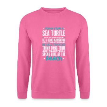 Tortue - Sweat-shirt Unisexe - rose - Devant