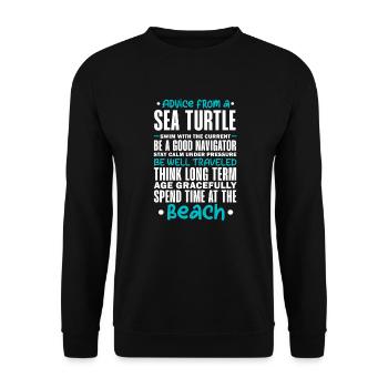 Turtle Turtle Sea Sea Creatures Gift - Unisex Sweatshirt - black - Front - Alina (178cm) & Michal (187cm)