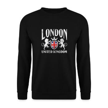 London - Unisex Pullover - Schwarz - Vorne - Alina (178cm) & Michal (187cm)
