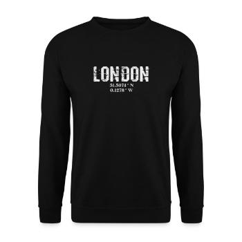London - Unisex Pullover - Schwarz - Vorne - Alina (178cm) & Michal (187cm)