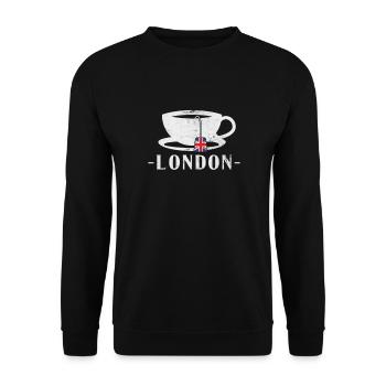 London - Unisex Pullover - Schwarz - Vorne - Alina (178cm) & Michal (187cm)