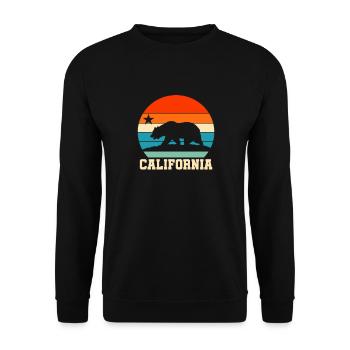 Californie - Sweat-shirt Unisexe - noir - Devant - Alina (178cm) & Michal (187cm)