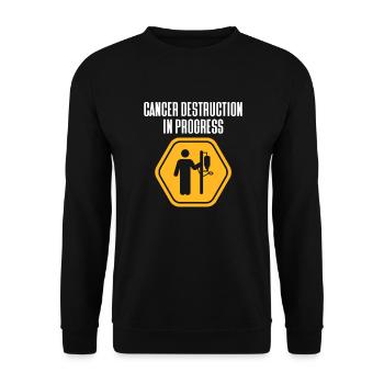Krebs Krank Krankheit Kampf Geschenk - Unisex Pullover - Schwarz - Vorne - Alina (178cm) & Michal (187cm)