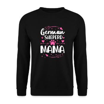 Berger allemand Mère Chien Chiens Cadeau - Sweat-shirt Unisexe - noir - Devant - Alina (178cm) & Michal (187cm)