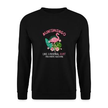 Tante flamant rose - Sweat-shirt Unisexe - noir - Devant - Alina (178cm) & Michal (187cm)