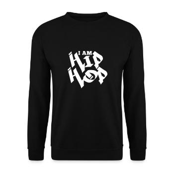 Hip Hop Rap Music Rapper Hiphop Gift - Sweat-shirt Unisexe - noir - Devant - Alina (178cm) & Michal (187cm)