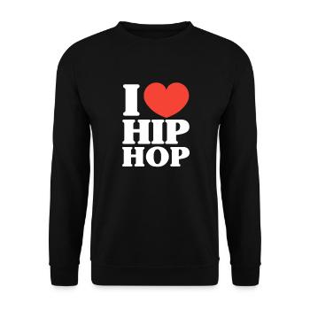 Hip Hop Rap Music Rapper Hiphop Gift - Sweat-shirt Unisexe - noir - Devant - Alina (178cm) & Michal (187cm)