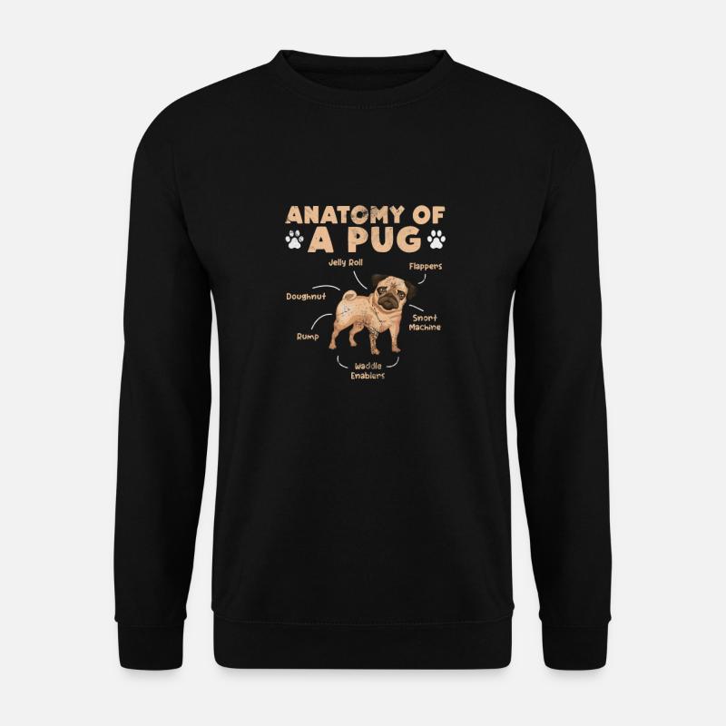 Pug - Unisex Sweatshirt - black