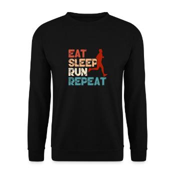 Courir - Sweat-shirt Unisexe - noir - Devant - Alina (178cm) & Michal (187cm)