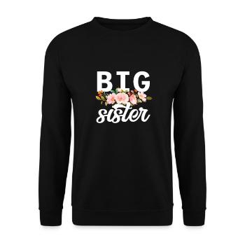 Older sister - Unisex Sweatshirt - black - Front - Alina (178cm) & Michal (187cm)