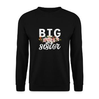 Big Sister Brother Siblings Gift - Unisex Sweatshirt - black - Front - Alina (178cm) & Michal (187cm)