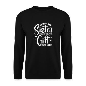 Sister - Unisex Sweatshirt - black - Front - Alina (178cm) & Michal (187cm)