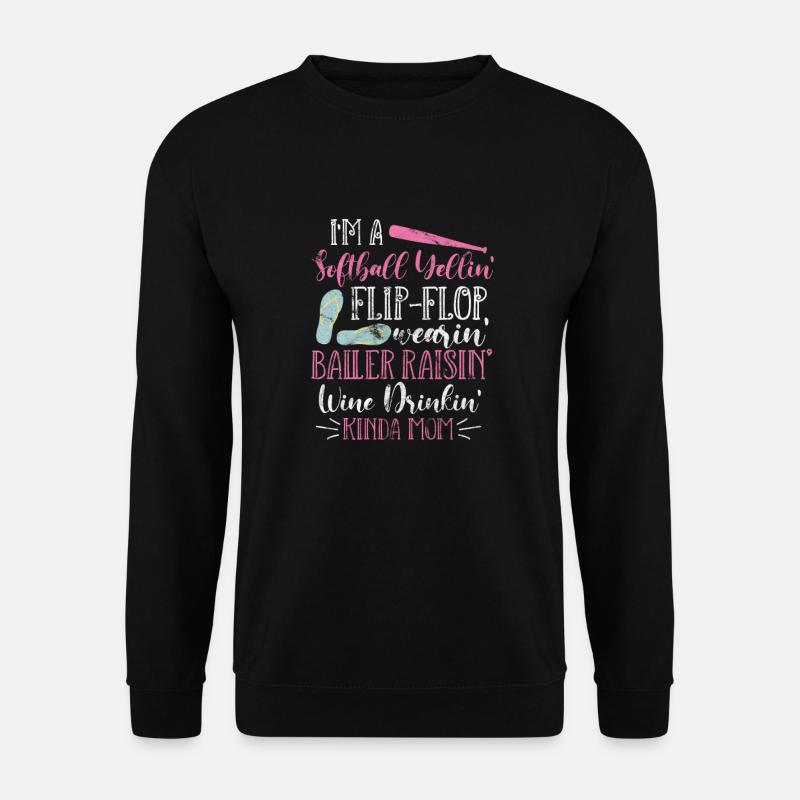 Mère de softball - Sweat-shirt Unisexe - noir