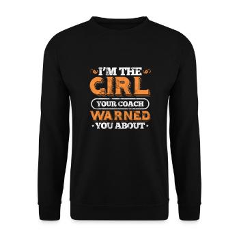 Softball Girl - Unisex Sweatshirt - black - Front - Alina (178cm) & Michal (187cm)