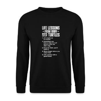 Turtle - Unisex Sweatshirt - black - Front - Alina (178cm) & Michal (187cm)
