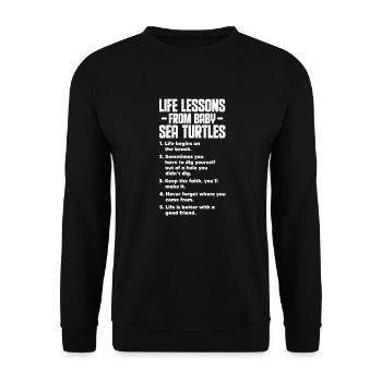 Turtle Turtle Sea Sea Creatures Gift - Unisex Sweatshirt - black - Front - Alina (178cm) & Michal (187cm)
