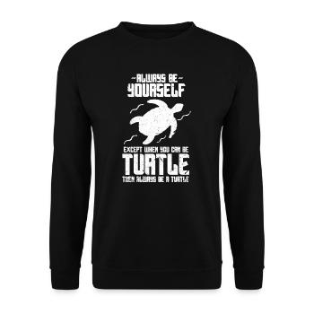 Turtle - Unisex Sweatshirt - black - Front - Alina (178cm) & Michal (187cm)