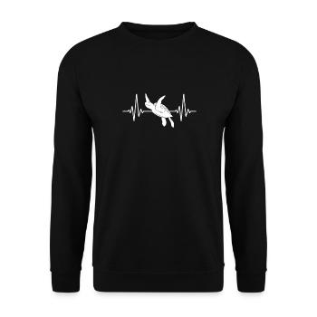 Turtle Turtle Sea Sea Creatures Gift - Unisex Sweatshirt - black - Front - Alina (178cm) & Michal (187cm)