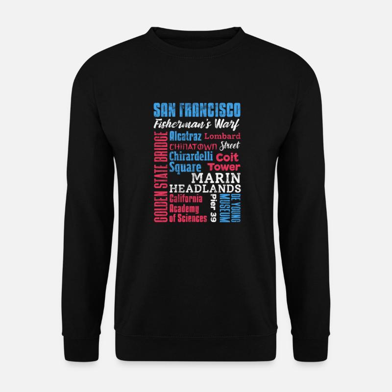 San Francisco Golden Gate Kalifornien Geschenk - Unisex Pullover - Schwarz