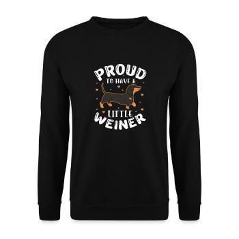 Dachshund Dog Dogs Dachshund Teckel Gift - Unisex Sweatshirt - black - Front - Alina (178cm) & Michal (187cm)